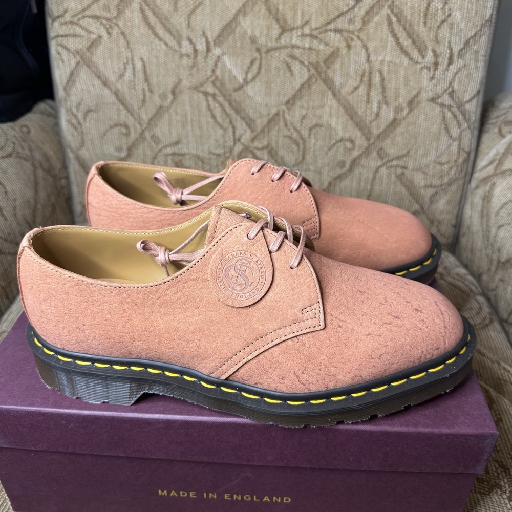 Dr. Martens 1461 C.F. Stead Pink Buck Suede Oxfords Mens US 9 Made in England - Picture 4 of 10